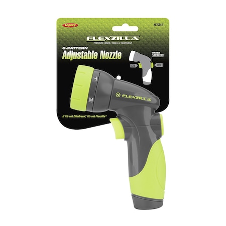 Flexzilla Garden Hose Nozzle, 6-Pattern Adjustable, ZillaGreen NFZG64-E